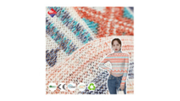 Custom Hacci Fabric 69.5%Polyetser 28.5%Rayon 2%Spandx 130gsm Stretch Yarn Dyed Jacquard Knitted Fabric for Garments1