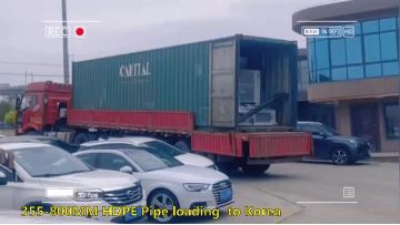 HDPE 800mm PE pipe machine  loading