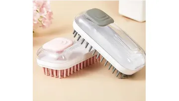 Plastic Pet Bath Massage Comb with Soap Cat Grooming Brush with Steam1