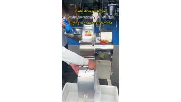 Garlic dicing machine