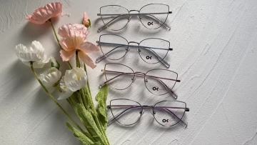 cat eye metal optical eyeglasses frame