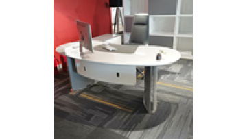 Simple Oval Home Office Desk  Furniture Round Edge Wide Countertop Semicircular Radian Reception Desk Executive Desk Furniture1