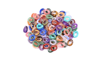 Twist 18x23mm QQ Circle &  Hollow Oval Pendant SP1802-18X23MM