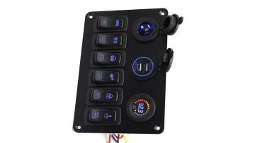 New 4 Gang Rocker Switch box 12-24V 20A Universal Waterproof with LED Light Indicator for Cars Vehicles Caravan1