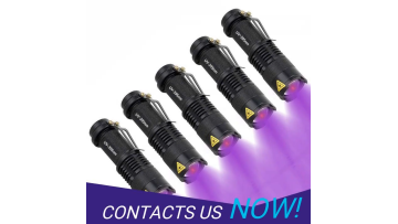 portable ultraviolet flashlight zoomable LED UV torch light with clip1