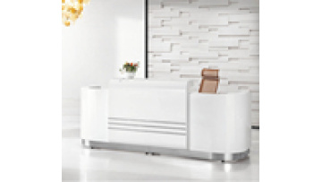 White Salon Hospital Office MDF Material High End  Furniture Cheap Counter Reception Desk1