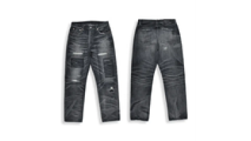 Distressed Skinny Patch Embroidery Jeans Men Denim Pants for Man Custom Wash1