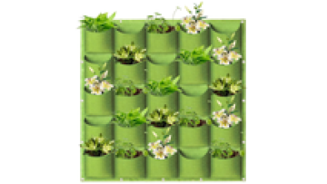 25 Pockets Hanging Vertical Wall Planter Wall Mounted Outdoor Indoor Gardening Vertical Greening Flower Container, Planting Bags1