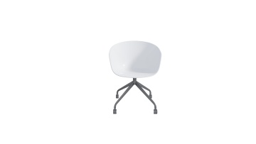 Modern Furniture Design Metal Legs Plastic Chair With Castor Seat Cushion Optional