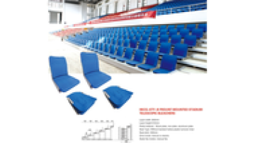 Hongkang Indoor HDPE Pure Anti UV Foldable Chair Stadium Seat Bleacher Telescopic Bleacher Chair for Sale1