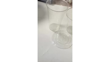 Clear Flat Cover PLA Degradable Cold Cup Plastic C