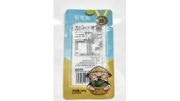 Three Side Seal Hang Hole Pouch with Window for Fresh Corn