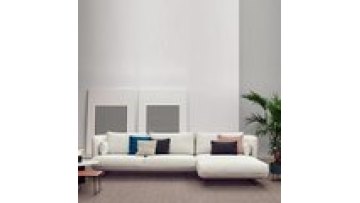 Nordic fabric sofa set furniture living room three person L-shaped corner white leather sofa living room home furniture1