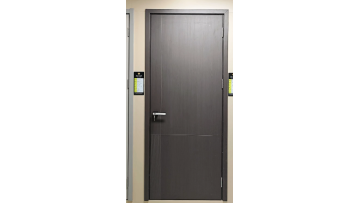 Black unpainted interior wooden door
