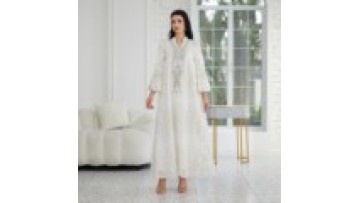 2026 Ramadan Muslim Jarabiya Elegant Middle East Sequins Robe Luxury Abaya Women Muslim Dress Modest Islamic Clothing for Female1