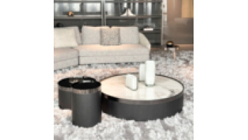 Modern Coffee Table Set Living Room Furniture Villa Combination Round Center Table Wooden Glass Natural Marble Coffee Table1