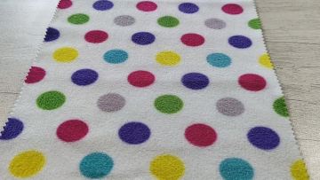 Poly100% Colorful Dot Pattern Soft Hand Feeling High Quality Reasonable Price Printed Polar Fleece1