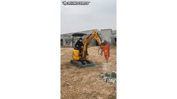 XN18 Mini Excavator with Hydraulic Breaker – Ideal for Light Demolition & Renovation