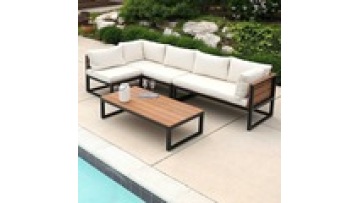 low price new design furniture High density sponge Metal  Aluminum alloy  Waterproof villa Hotel Patio Garden  Outdoor sofa1