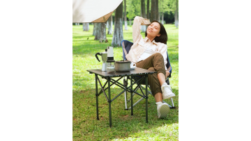 Camel Outdoor Aluminum Alloy Square Table Lightweight High Bear- Capacity Camping Desk with Anti-slip Design1