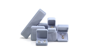 Hanhong custom wholesale necklace stud earrings bracelet jewelry packaging box white velvet ring jewelry box1