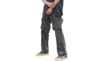 High Street Style Multi Pocket Cargo Pants for Men Loose Grey Cargo Jeans1