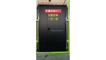 grey color uneaqual double door aluminum door luxury door high quality
