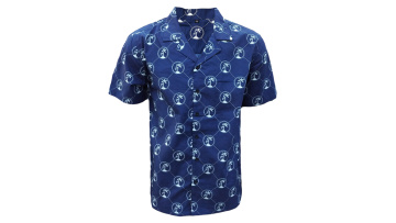 blue printing casual shirts