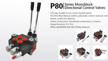 2 Spool Hydraulic Valve P80