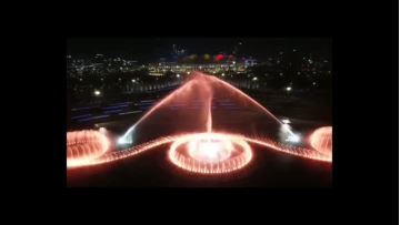 beautiful dancing fountain
