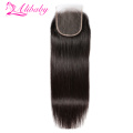 Swiss Lace Natural Color Brazilian Straight Human Hair Closure 4×4 Free Part Remy Natural Color 8"-22" Alibaby Hair