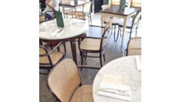 Free Shipping Commercial Furniture Kitchen Fast Food Coffee Shop Dining Marble Metal Restaurant Table1