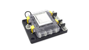 Mini 6-Way Marine Blade Fuse Block with Negative Bus ATC/ATO1