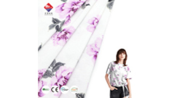 High Quality 60%cotton 40%rayon Cotton Jersey Fabric Floral Printed CVC Cotton Fabrics for Dress1