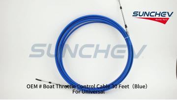 Boat Throttle Control Cable 30 Feet（Blue）