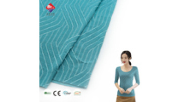 OEM Pointelle Jacquard Fabric 94%Polyester 6%Spandex 130GSM Dyed 3D Jacquard Knitted Fabric for Women Blouses1