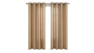 Rancho New Product China Wholesale Linen Look Polyester Solid Fabric Curtain1
