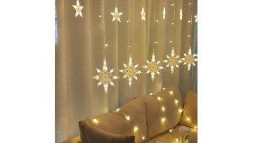Led Polaris And Star Shaped Curtain Lights Waterproof Fairy Decorative Light For Christmas,Wedding,Birthday Party Decor1