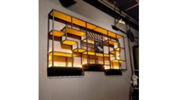 Custom Cabinet European Style iron work Living Room bar supermarket Wall Mounted Display Storage wine rack1