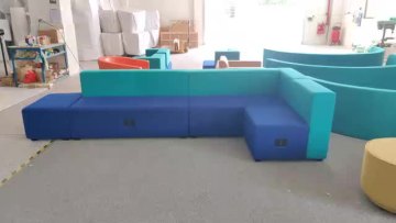 Modern design lounge furniture fabric L shape selection sofa for public area1