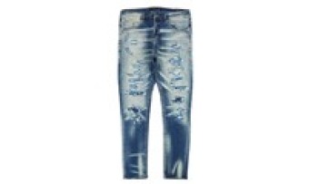 High Quality Light Blue Stacked Baggy Jeans Men Slim Fit Skinny Denim Jeans Men's Biker High Street Jeans1