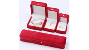 Hanhong wholesale custom luxury jewelry packaging box bracelet earrings necklace pearl lock red velvet ring jewelry box1