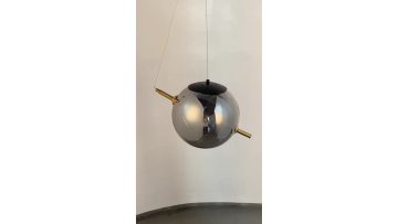 Creative art smoky gray glass hanging lamp