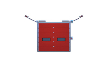 Anti-theft sectional industrial door with sandwich panel normal lift sectional overhead door insulated sectional doors1