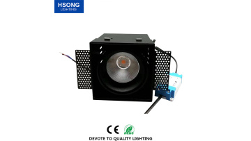 Hsong Lighting - Modern design square downlight anti glare trimless recessed cob spotlight 12W for indoor lighting LED COB Recessed Spotlights1