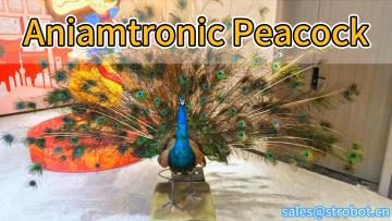 lifelike animatronic peacock for park