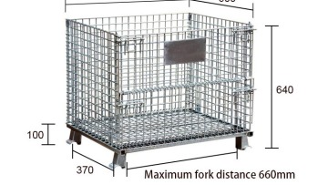 heavy duty foldable storage metal pallet cage1