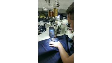 double needle sewing jeans pocket.mp4