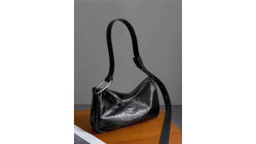 Luxurious Minimalism Underarm Top-Grain Leather Ba
