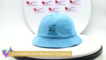  Terry Towel Sky Blue Bucket Hat 